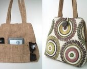 spring  tote, diaper bag, laptop bag, purple and yellow purse, 7 pockets shoulder bag, handbag