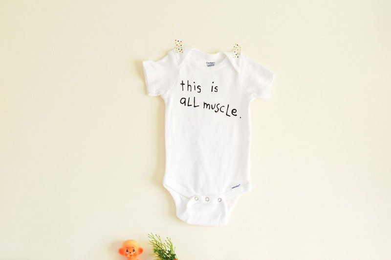 This Is All Muscle - Baby Onesie Bodysuit - Size 12 mos.