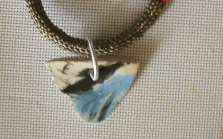 Tribal Fusion necklace with ceramic pendant - Limited edition - Spring Fashion Necklace - Women Tribal Necklace