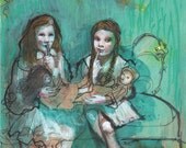 Postcard - Shhhh, Dollies Sleeping by Maria Pace-Wynters
