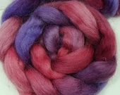 SALE Hand Dyed Wensleydale Top for Spinning in Bright Pastel Field of Flowers Multi Color