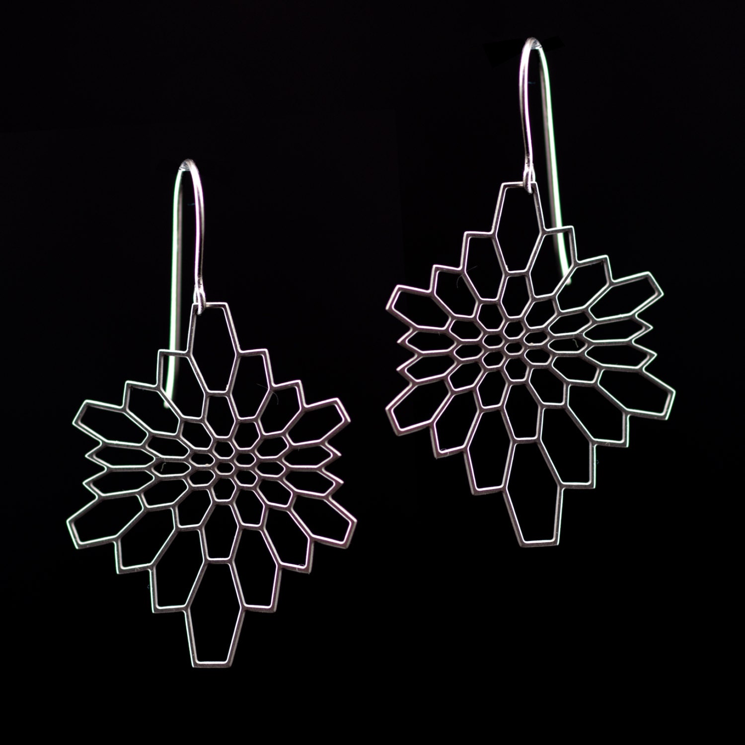 Network Earrings - stainless steel