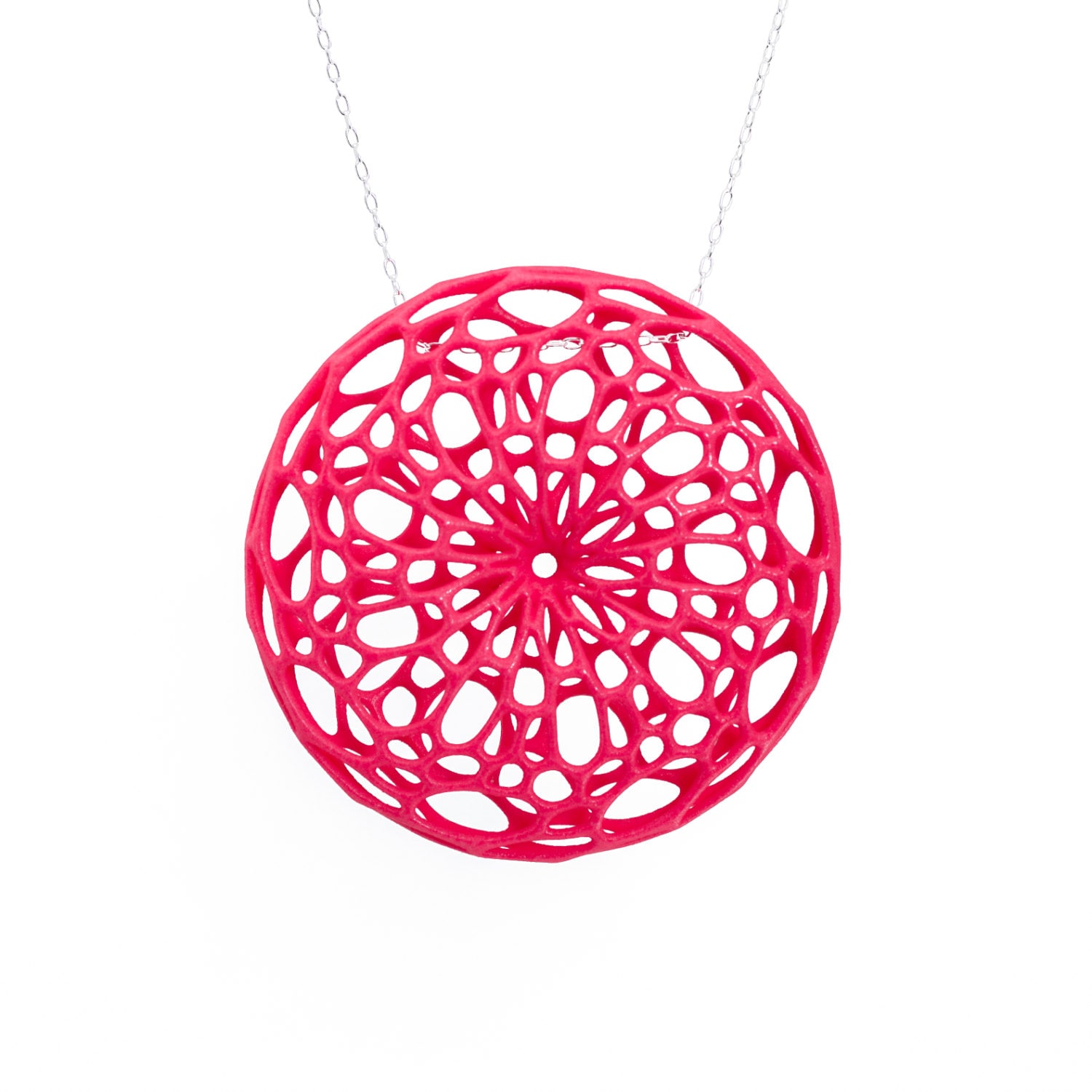 Cellular Pendant - neon yellow or neon pink