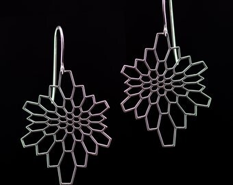 Network Earrings - stainless steel
