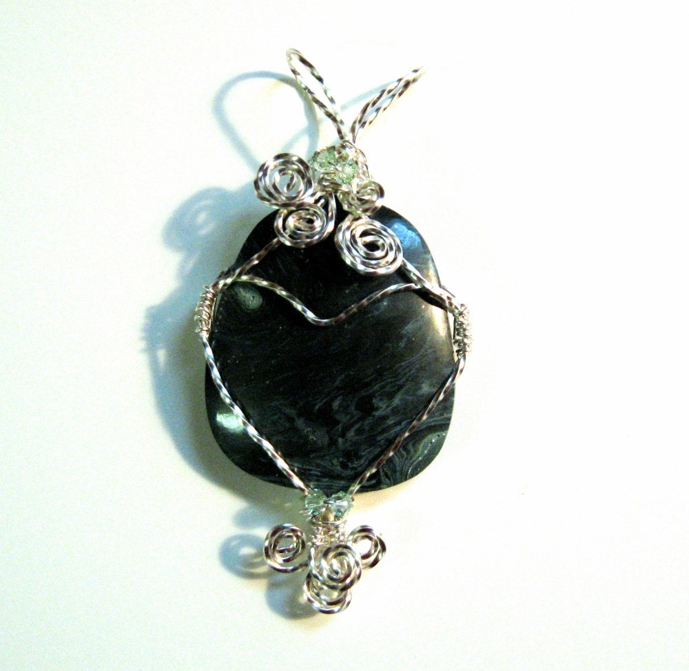 Seraphinite Wire Wrapped Pendant