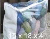 Plastic Zipper Storage Project Bag Clear 15"x18"x4"
