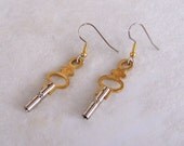 Earrings, Steampunk, Vintage Watch Keys  SE103