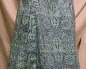 Long Skirt - Flowing Skirt - KMZ Flowing Panel Skirt in Blissful Blue - One of a Kind - Medium