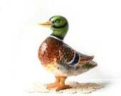 Vintage Lefton Duck Figurine - Mallard - Large Ceramic - Sportsman Hunter