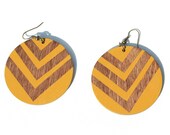 Mustard Chevron Earrings