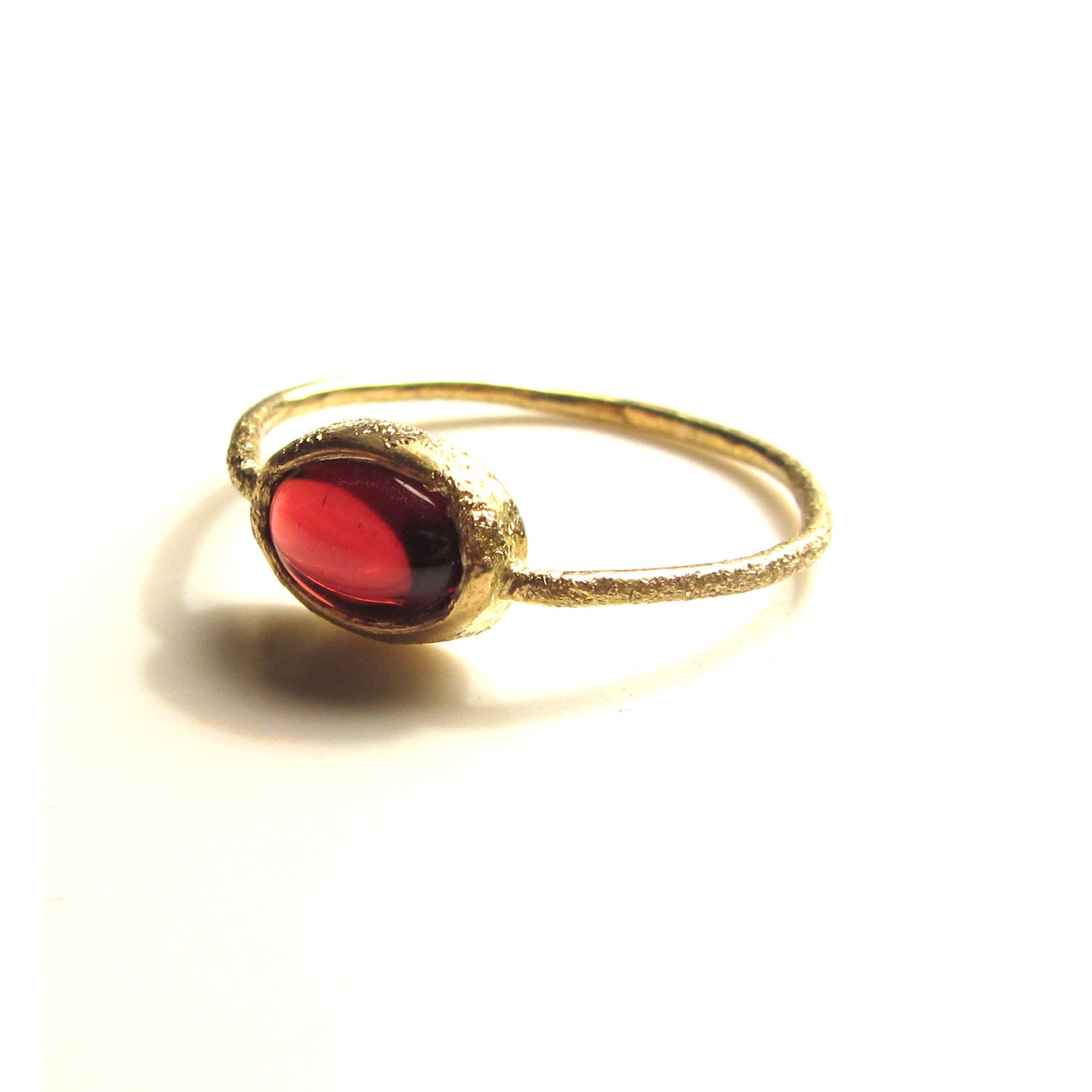 Garnet ring in 22K solid gold