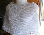 Summer Capelet Custom White Cotton Crochet Capelet Summer Accessories