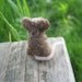 Needle Felted Miniature Brown Mouse Tiny Figurine