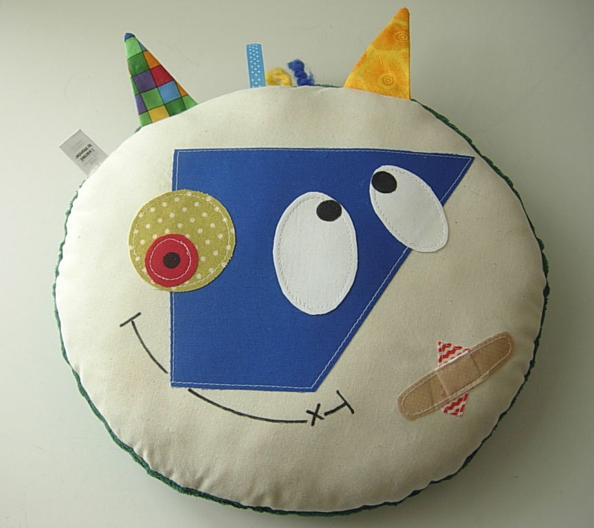 Pillow Baby -  ALBERT the MONSTER- Pillow for boys girls baby toddler - One Of A Kind
