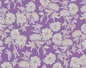 Purple and White Vintage Style Floral Fabric - Valorie Wells Nouvella Collection - cotton Fabric by the yard