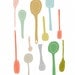 I Love Your Utensils - Digital illustration, Print Set, kitchen art set, cooking, chef, kitchen artwork