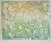 Cowboy print, cowboy journal page, digital download, scrapbooking, personal use