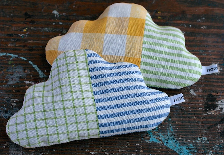Lavender sachets -- lavender clouds -- set of 2