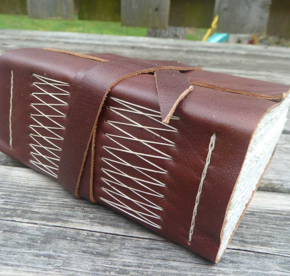Leather Journal - deep cordovan leather - 640 pages