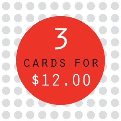 3 card pack - buy 3 greeting cards for savings