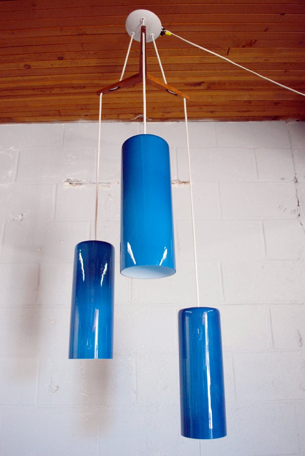 Swedish 1950s cased glass chandelier