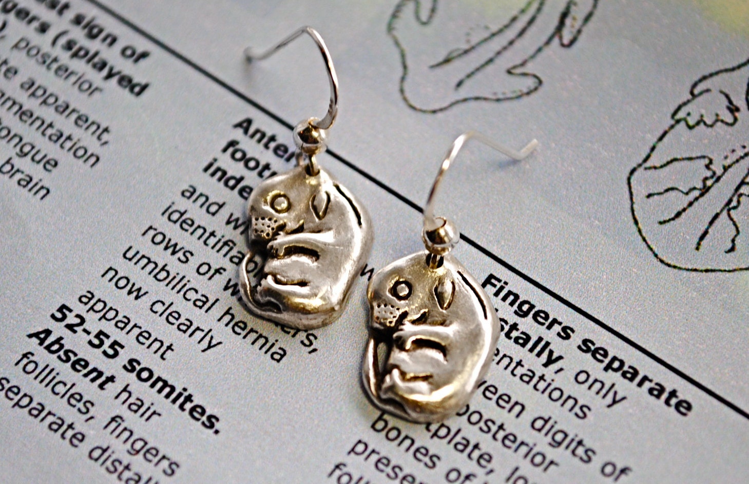 Wee Mouse Embryo Earrings