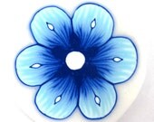 Polymer clay blue flower cane