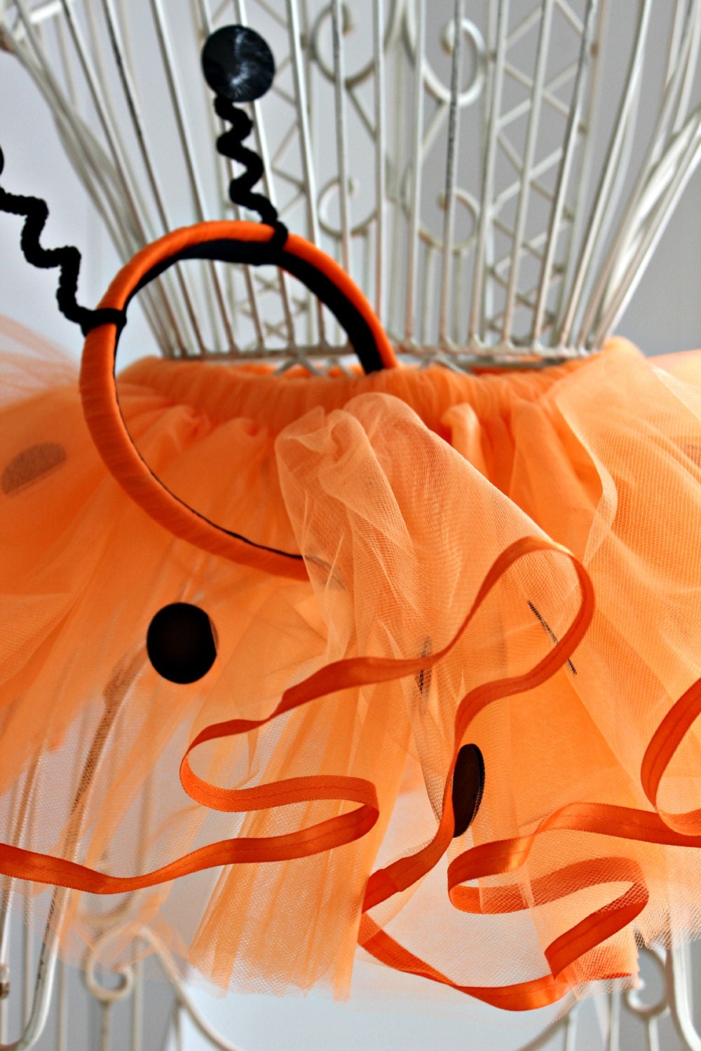 SALE Orange Lady Bug Tutu with Bouncy Antennae Headband Costume Set Dance Dress Up Il_570xn