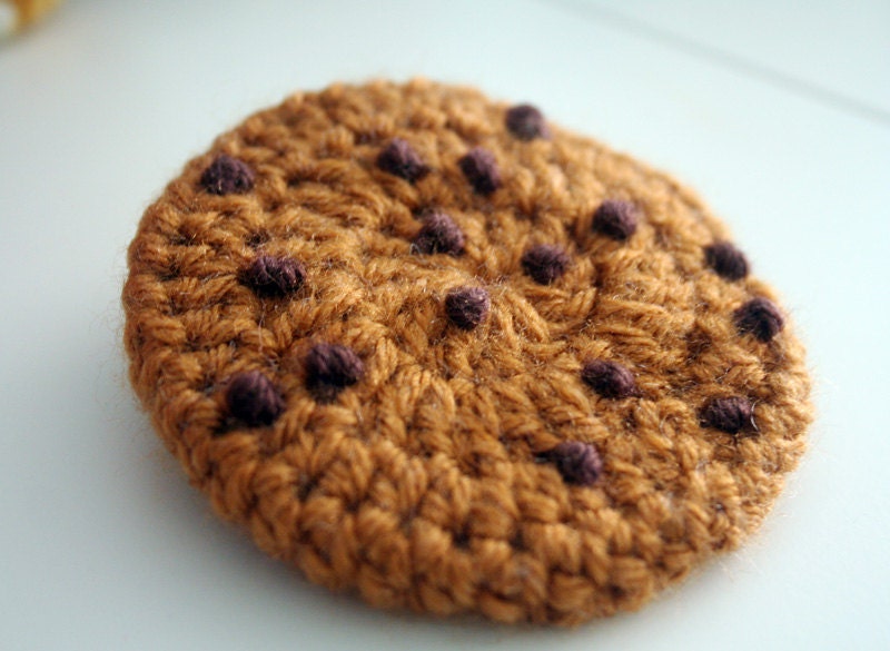 Chocolate Chip Cookie Brooch and Hair Clip