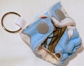 Private Pilot (OBV lining) - Mini Fitted Cloth Diaper Keychain