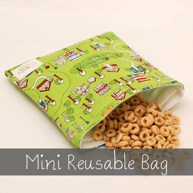 Small Town - Mini Reusable Bag from green by mamamade