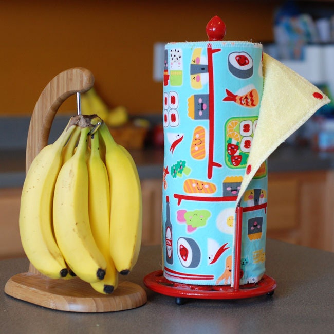 Tree Saver Towels - Reusable, Eco-Friendly, Snapping Paper Towel Set - CHOOSE YOUR PRINT - Cotton and Terry Cloth