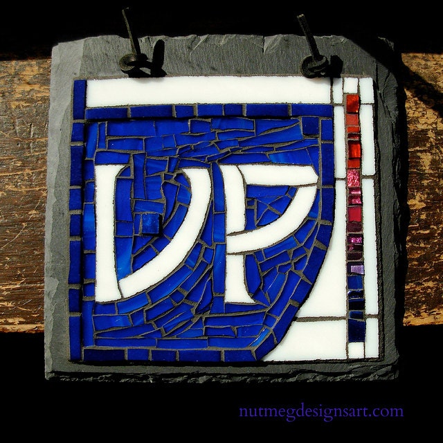 Up: A Sign in Mosaic to Inspire Upward Ease