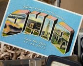 Vintage Large Letter Postcard Save the Date (Ohio) - Design Fee