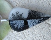 Tree Necklace - Fused Glass Jewelry - Tree of Life - Fused Glass Pendant -  Glass Pendant - Necklace Mirror Image 032813p103