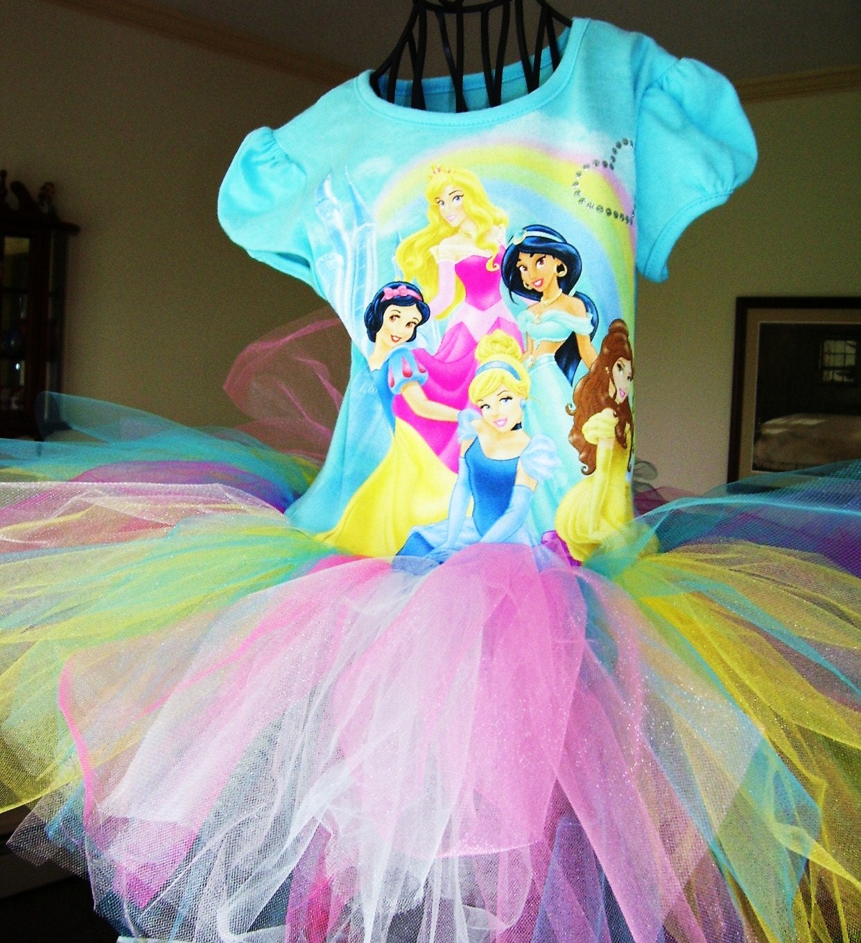 Disney Princess Cinderella, Jasmine, Belle, Sleeping Beauty Jasmine.Tutu dress sizes 2t..3t.4t.5t..ready to ship
