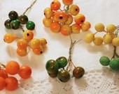 7 Bunches Vintage Millinery Type Fruit Bunches