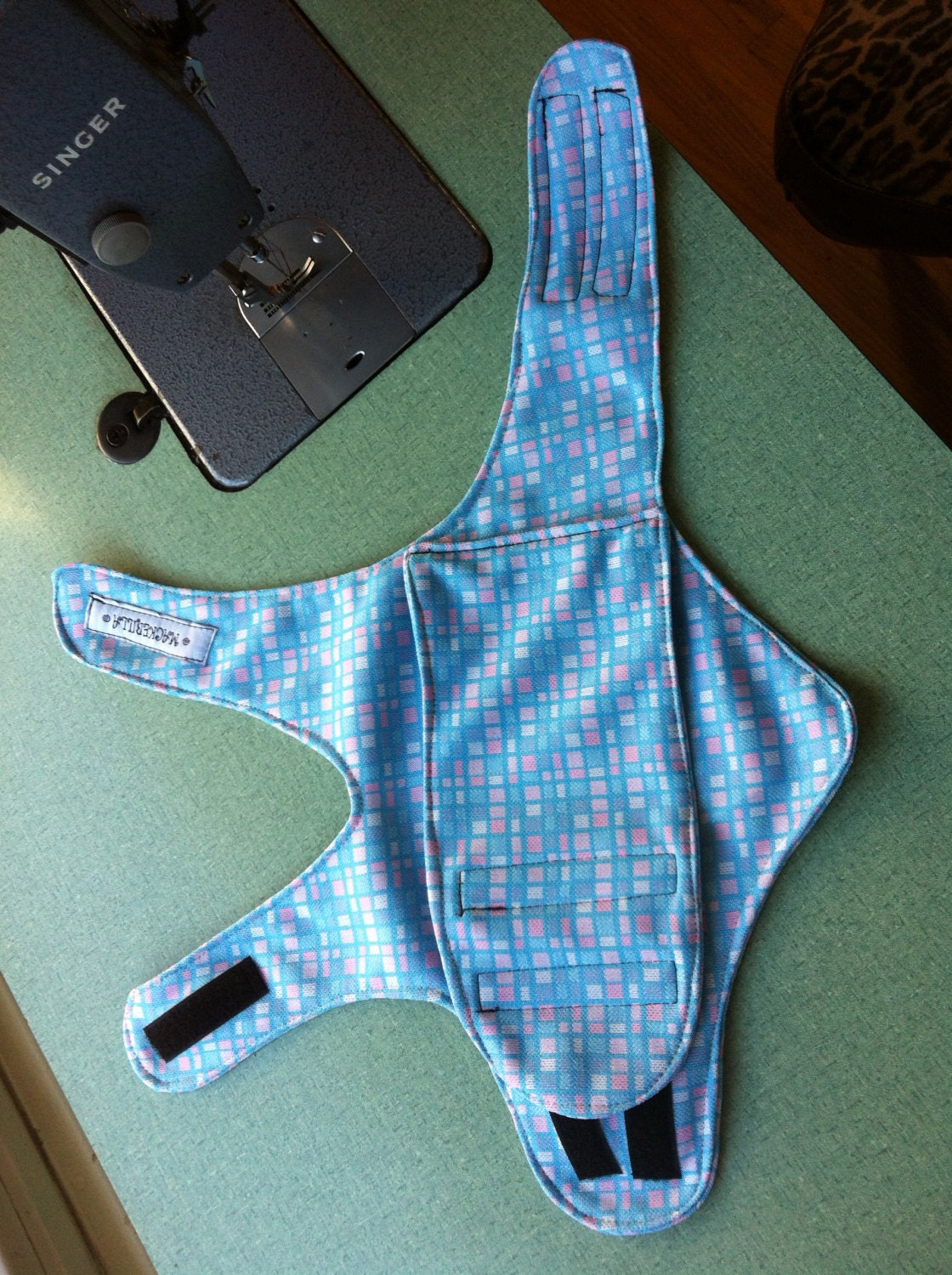 A SECOND- Light Blue dog anxiety jacket wrap thunder shirt M