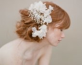 Bridal crystal headpiece, comb - Fluttering crystal headpiece - Style 349
