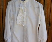 VINTAGE female frilly POET blouse