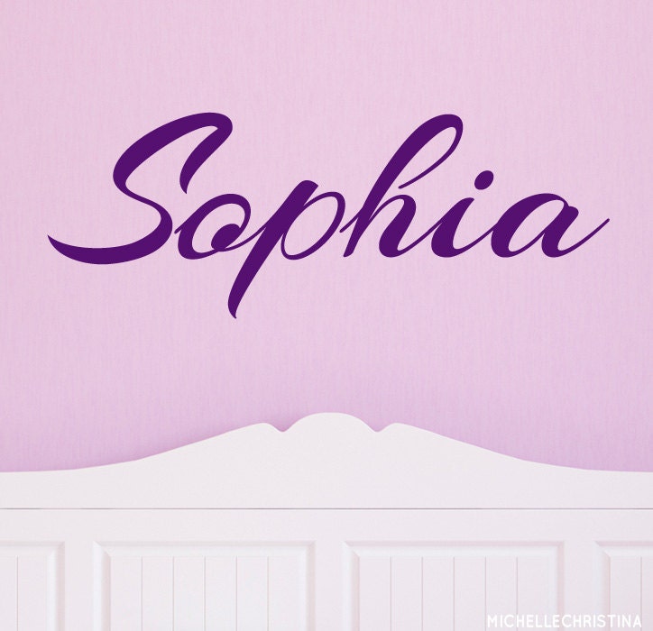 Personalized Childrens Name Wall Decal - Script Nursery Wall Decal - Baby Girl Name Decal - Personalized Wall Decal - Name Wall Decal - ND3