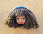 Brunette Babe - upcycled bottle cap doll ring