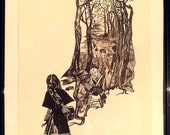 Dame Darcy, Exploring the Woods, One of a kind, black and white, pen and ink,  Illustration, Graphic novel, Gothic, Lolita, Manga, Dark Fant