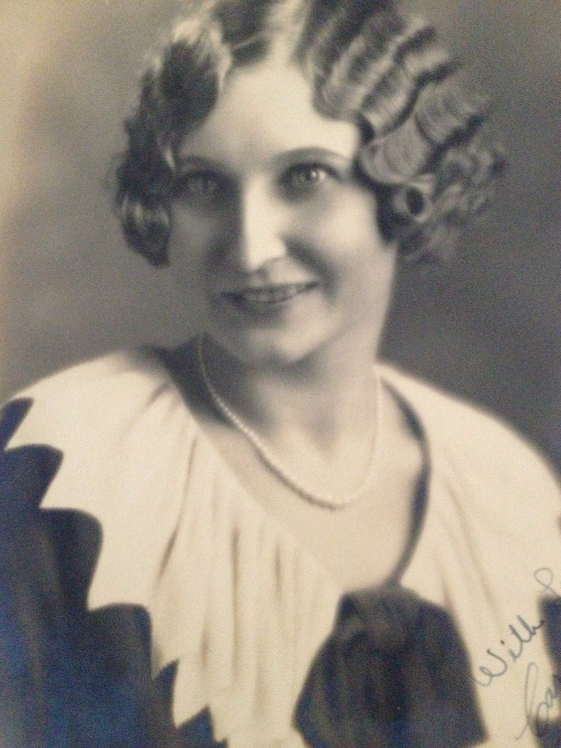 Beautiful 1939 Studio Portrait Stylish Carmen Sepia Tones