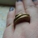 FREE SHIPPING Vintage Brass Ring Modern Industrial Style Size 8
