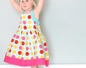 Boutique Dress Pattern - Girls Summer Halter Dress - Sewing pattern PDF