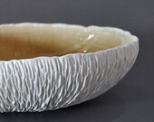 SALE - Amber Geode Extra-Large Serving Bowl - Porcelain Centerpiece Platter Dining Contemporary