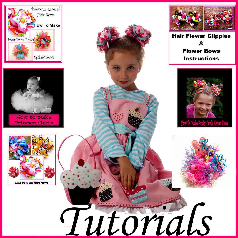 ON SALE - Bundle Discount - How To Make Hair Bows, Layered Tutus and MORE - Instructions Beginner Patterns (10 Ebooks)