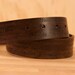 Personalized Leather Belt - Smokey Pattern in chocolate brown