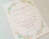 Flower Bloom Wreath Wedding Invitations